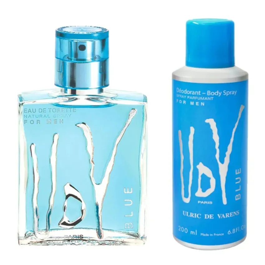 Kit Perfume Ulric de Varens UDV Blue EDT 100ml + Desodorante 200ml Masculino