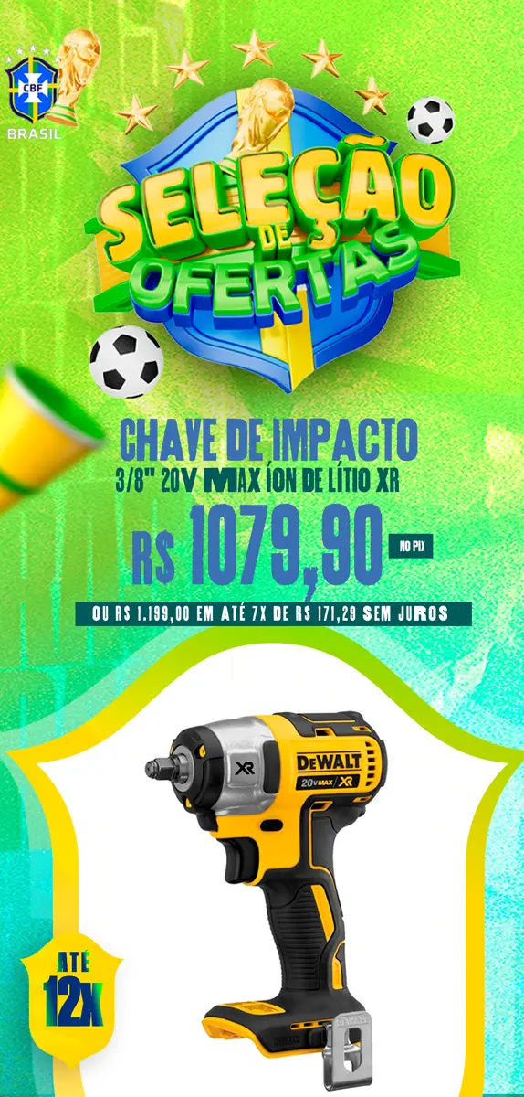 Banner mobile Chave de Impacto 3/8 20V DeWalt