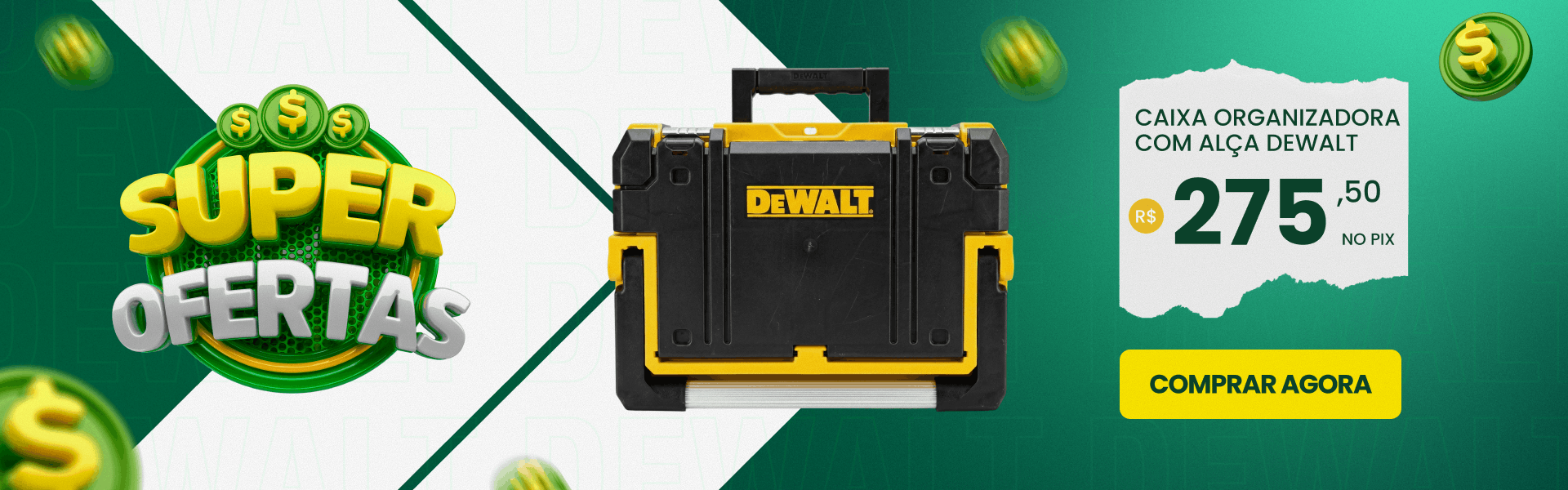 Banner Caixa Ferramenta Dewalt DWST17808 Alça Longa