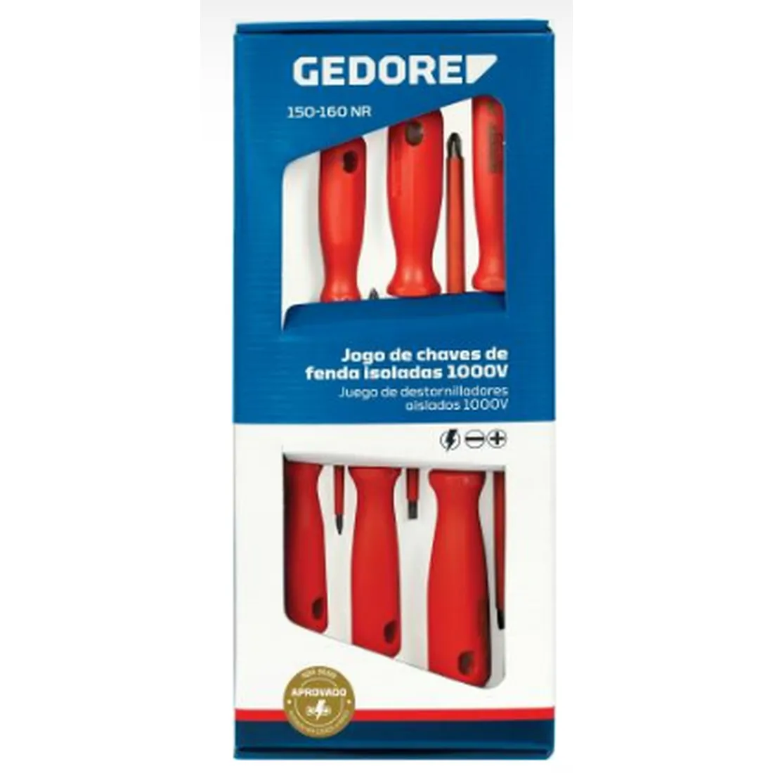 Jogo Chave Fenda Simples e Cruzada Isoladas 6 peças - GEDORE  