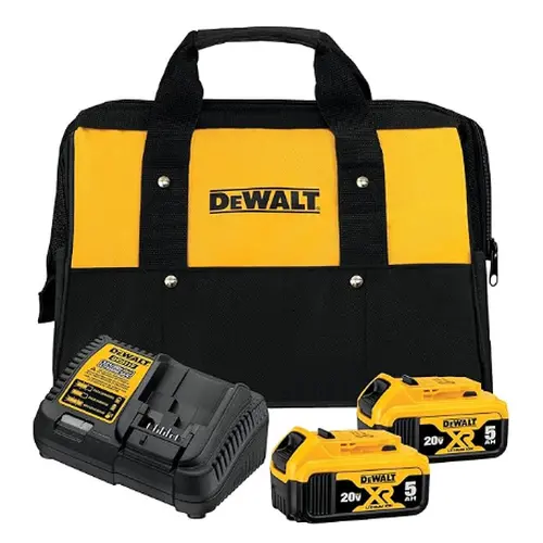 Kit com 2 Baterias 5Ah 20V Max Li-Ion Carregador Bivolt e Bolsa - DEWALT DCB205C2K