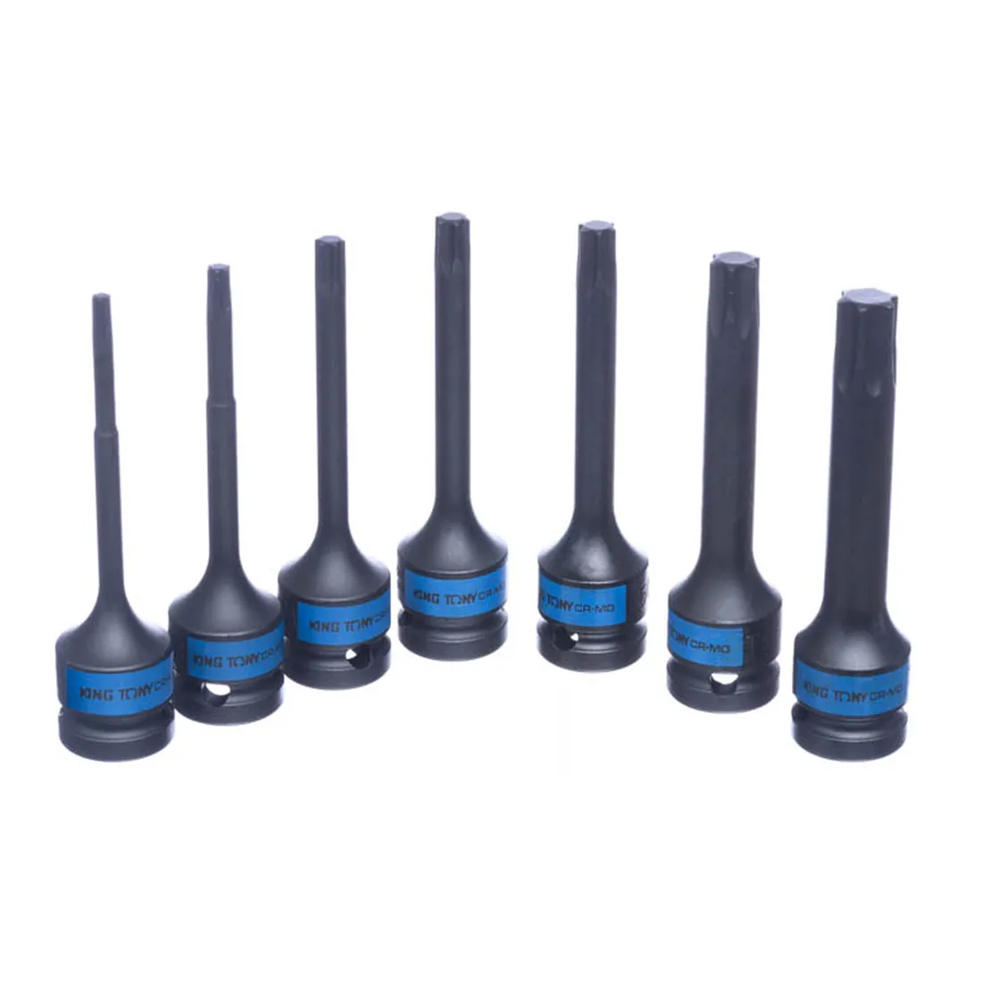 Jogo soquete impacto longo Torx 1/2" 7pçs 4467PP King Tony