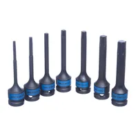 Jogo soquete impacto longo Torx 1/2" 7pçs 4467PP King Tony - imagem 1