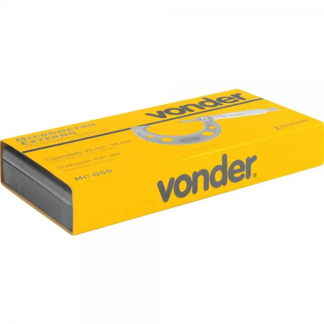 Micrômetro externo 25 -50 mm graduação 0,01 mm MC 050 VONDER