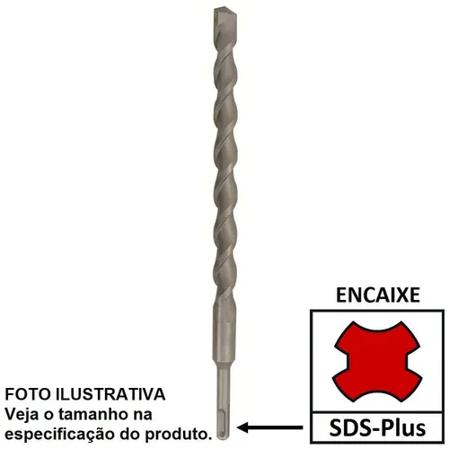 Broca Sds Plus p/ Concreto 16mmx135mmx210mm Dewalt-Dw00718