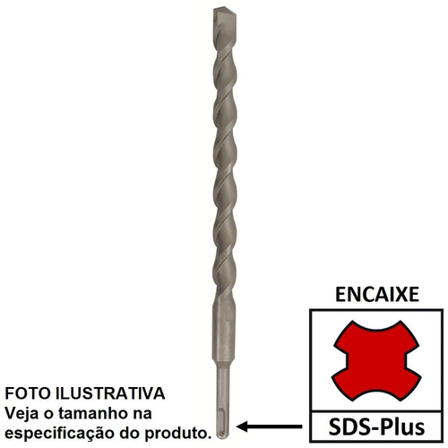Broca Sds Plus p/ Concreto 16mmx135mmx210mm Dewalt-Dw00718