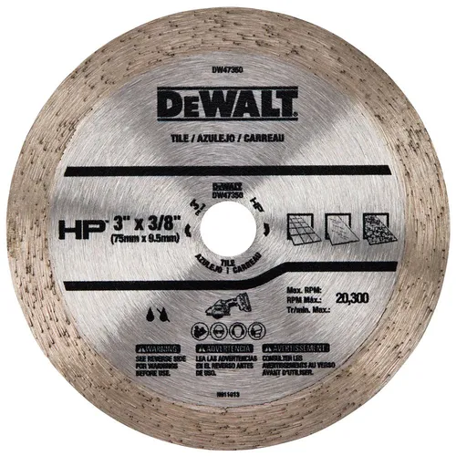 DISCO DIAMANTADO 3X3/8 (76X9,5MM) LISO DW47350 DEWALT