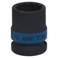 SOQUETE IMPACTO CURTO ESTRIADO 1/2" 19MM 453019M KING TONY - imagem 1