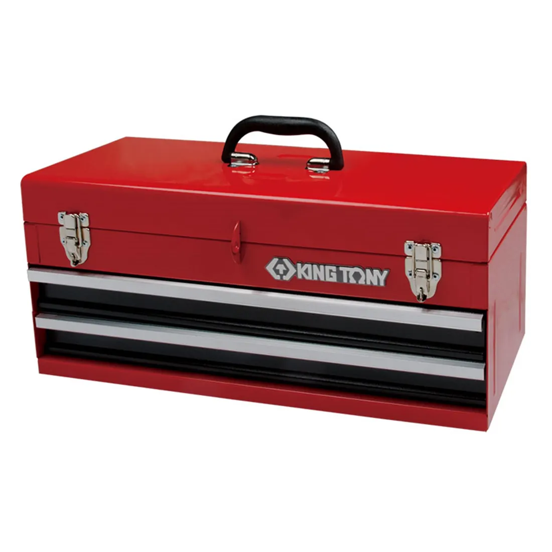 Baú Metálico Portátil com 2 Gavetas Vermelho - KINGTONY 87401-2