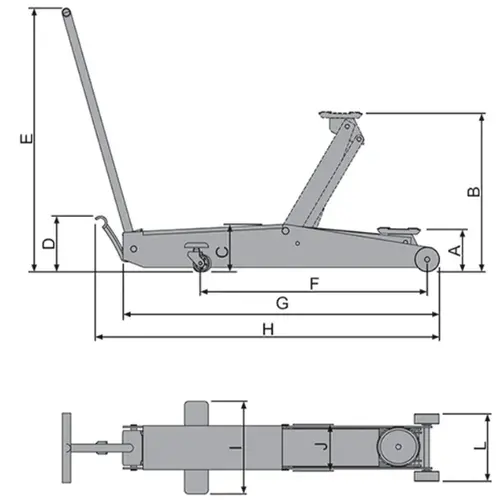 Macaco Hidraúlico Jacaré 3T. Longo Bovenau J3200