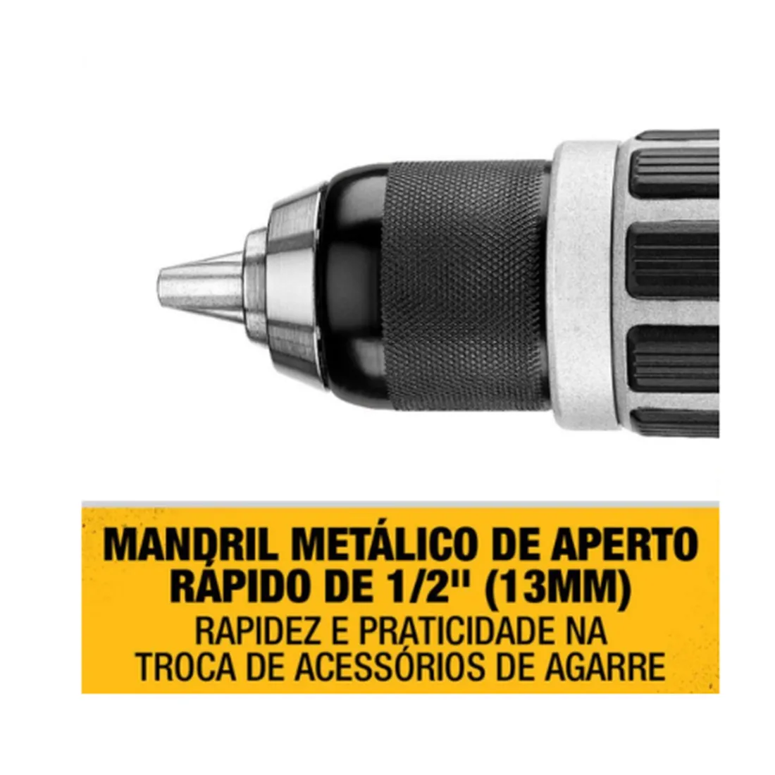 Kit Furadeira/Parafusadeira Impacto 1/2" (13mm) c/Bateria DCD796E1-B2 - DEWALT