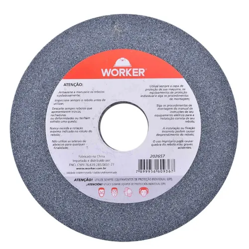 Rebolo Reto Uso Geral 6" x 3/4" Worker