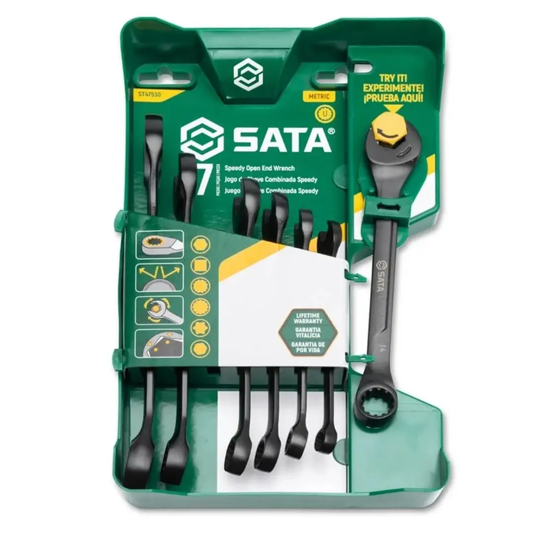 Jogo chave combinada speedy X6 8-17mm 7 Pc. - ST47530 SATA - imagem 1