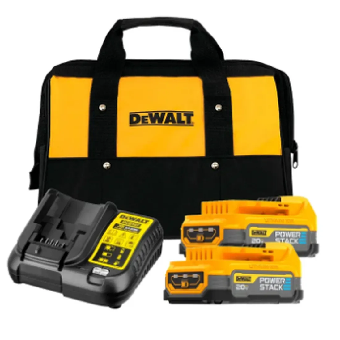 Kit de 2 Baterías LI-ION 1.7Ah 20V MAX Compacta POWERSTACK, Carregador e bolsa DEWALT DCBP034E2-BR