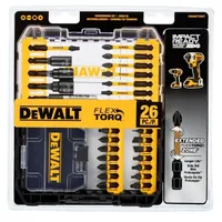 Jogo de bits de impacto  FlexTorq IMPACT READY com sistema ToughCase 26 peças DEWALT DWANGFT26SET - imagem 1