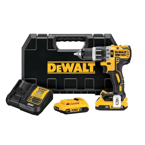 Kit Parafusadeira/Furadeira 1/2''  Com Impacto 20V MAX Ion de Litio XR BRUSHLESS, Carregador Bivolt, 2 Baterias de 2.0Ah e Maleta DEWALT DCD796D2
