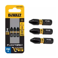 BITS PHILLIPS PH2 FLEXTORQ 1'' (2,5CM) CARTELA COM 3 UNIDADES DWAF1PH2IR3 DEWALT - imagem 1