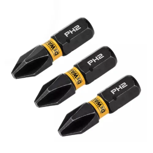 BITS PHILLIPS PH2 FLEXTORQ 1'' (2,5CM) CARTELA COM 3 UNIDADES DWAF1PH2IR3 DEWALT
