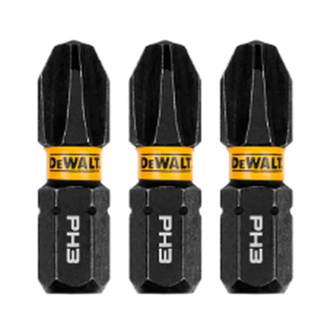 BITS PHILLIPS PH3 FLEXTORQ 1'' (2,5CM) CARTELA COM 3 UNIDADES DWAF1PH3IR3 DEWALT