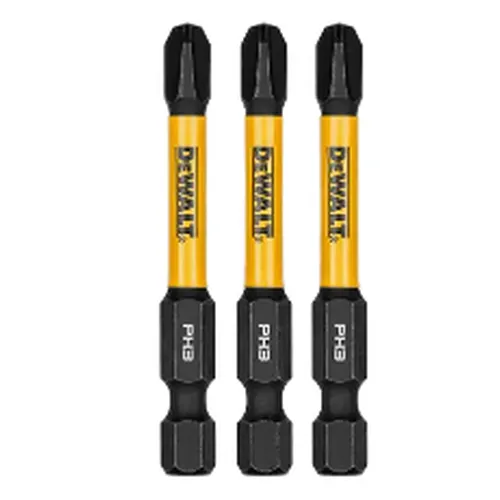 BITS PHILLIPS PH3 FLEXTORQ 2.1/4'' (5,7CM) CARTELA COM 3 UNIDADES DWAF2PH3IR3 DEWALT