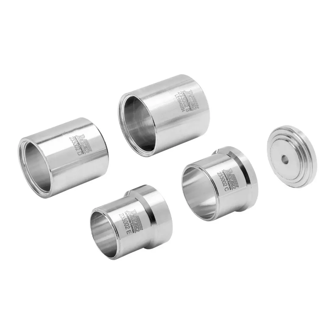 Conjunto com 5 peças para extrair e instalar, em prensa, as buchas dos braços oscilantes de suspensão dianteira veiculos Nissan 233002 RAVEN  - imagem 1