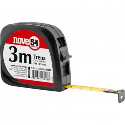 Trena curta de aço, 3 m x 12,5 mm, hobby, NOVE54