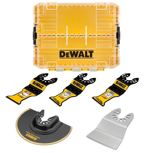 JOGO DE 5 ACESSORIOS PARA MULTIFERRAMENTA OSCILANTE COM ESTOJO DWA425GSET DEWALT