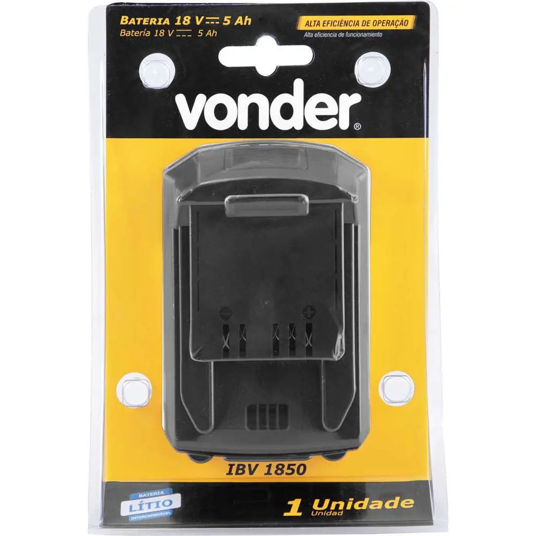 Bateria 18 V íons de lítio linha intercambiável 5 Ah IBV 1850 VONDER - imagem 4