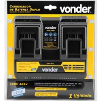 Carregador de bateria duplo 18 V linha intercambiável carga rapida ICBV 1842 VONDER  - imagem 4