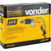 Parafusadeira para drywall 1/4" 620 W 127V OU 220V PFV 620 VONDER  - imagem 4