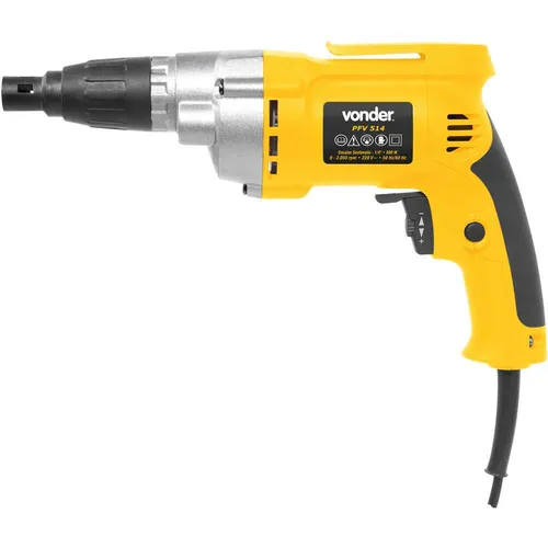 Parafusadeira elétrica encaixe 1/4" 127V OU 220V 500 W PFV 514 VONDER 