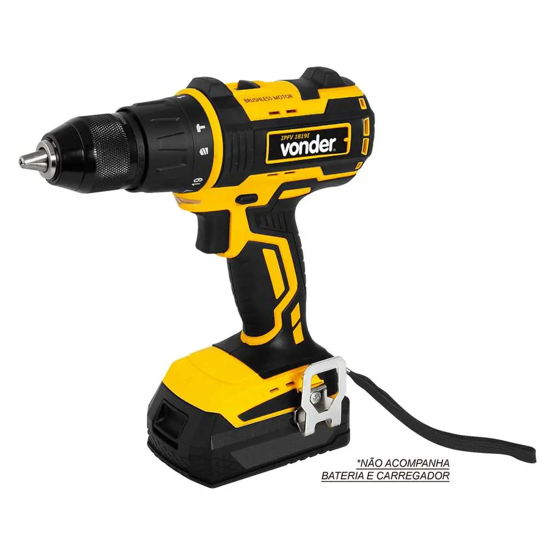 Parafusadeira/furadeira de impacto bateria intercambiável de 18 V sem bateria e carregador IPFV 1819I VONDER - imagem 2