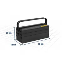 Caixa metálica sanfonada para ferramentas 5 gavetas 50 cm x 19 cm x 20 cm VONDER - imagem 3