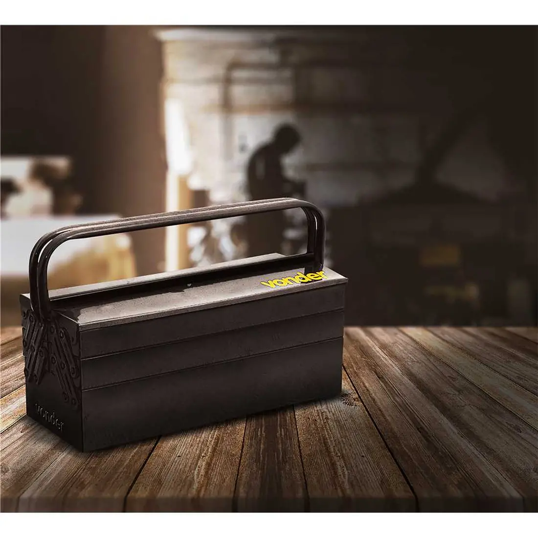 Caixa metálica sanfonada para ferramentas 5 gavetas 50 cm x 19 cm x 20 cm VONDER - imagem 4