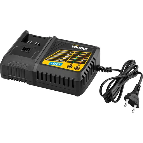 Carregador de bateria 18 V BIVOLT intercambiável carregamento rápido ICBV 1806 VONDER 