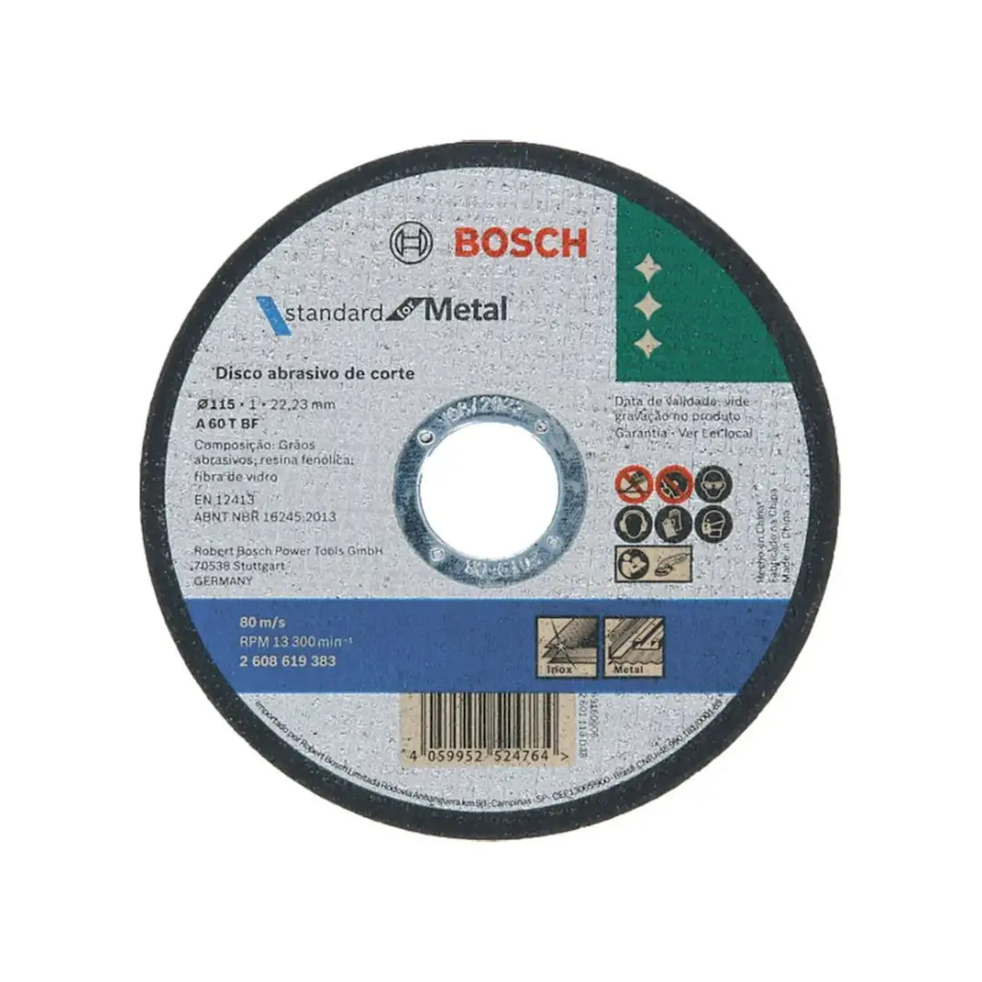 Disco de Corte Standard para Metal 115 x 1.0mm Centro Reto BOSCH - imagem 1