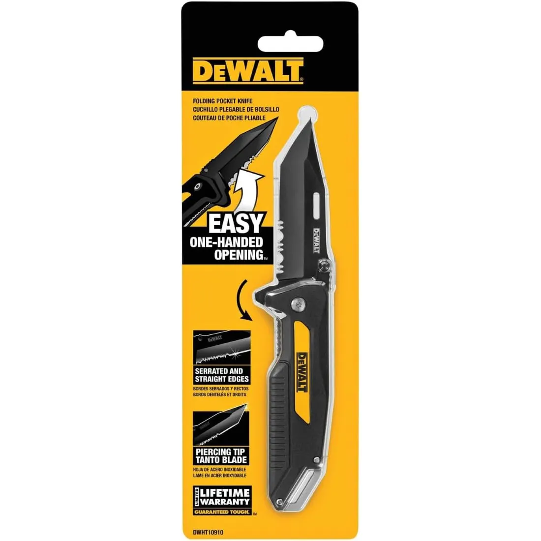 Canivete dobrável profissional de bolso com rolamento DWHT10910 Dewalt