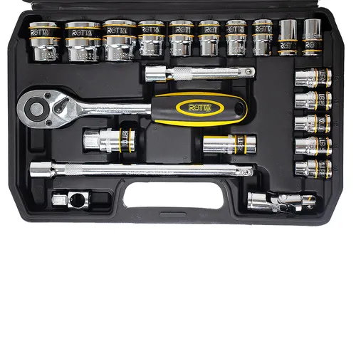 Jogo de soquetes estriado 1/2" 22 pçs 700730 Rotta