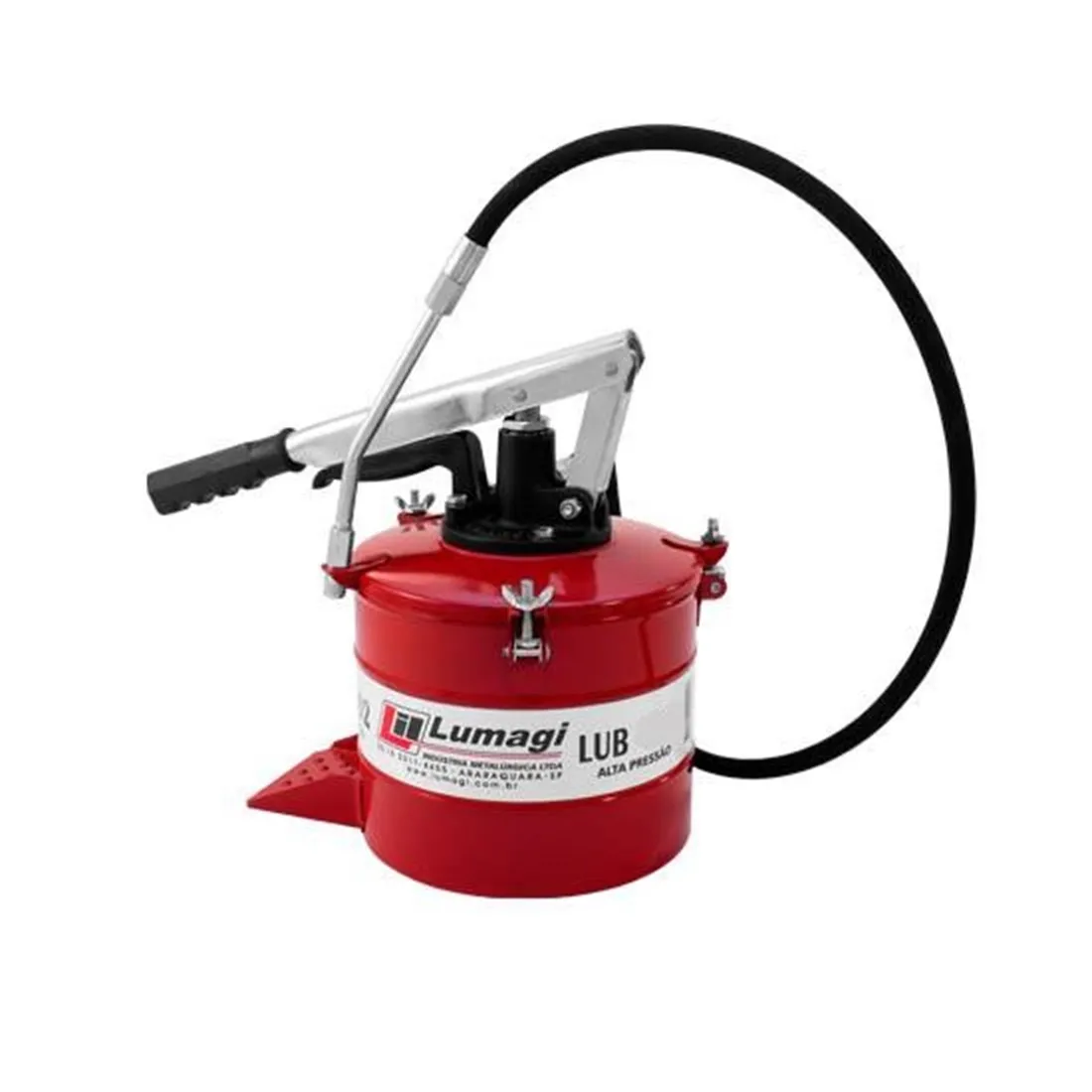 BOMBA DE GRAXA MANUAL 4KG COM COMPACTADOR LUB-403 LUMAGI