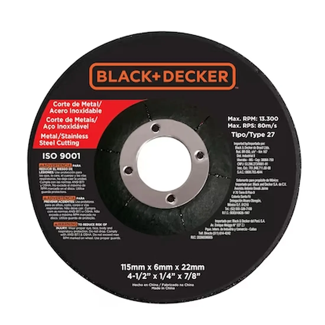 Esmerilhadeira Angular de 4.1/2 Pol. 820W - BLACK DECKER-G720-B2