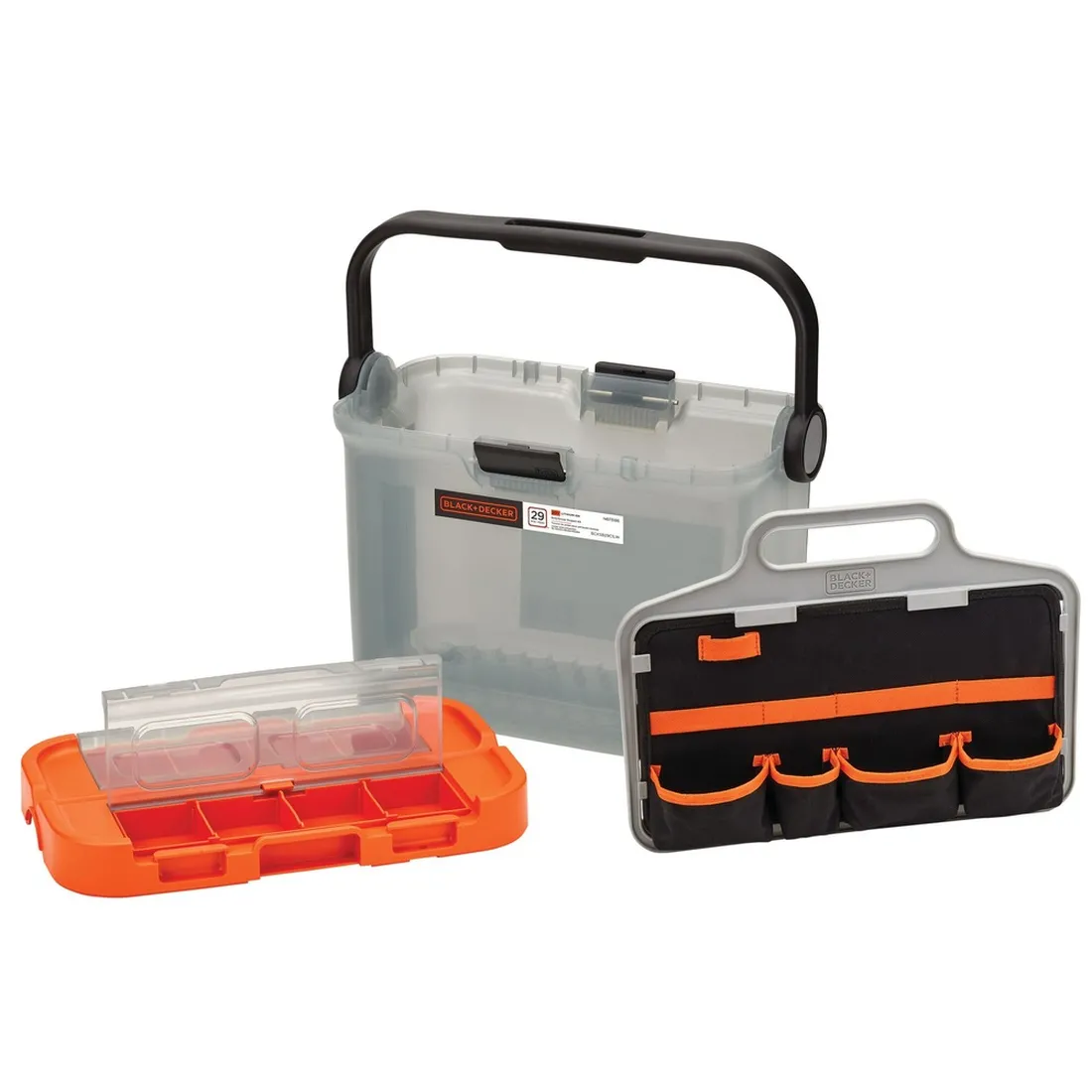 Kit Projeto para casa Parafusadeira/ Furadeira de Impacto 20V 3/8" com 29 acessórios e caixa organizadora BCKSB29C04-BR BLACK DECKER
