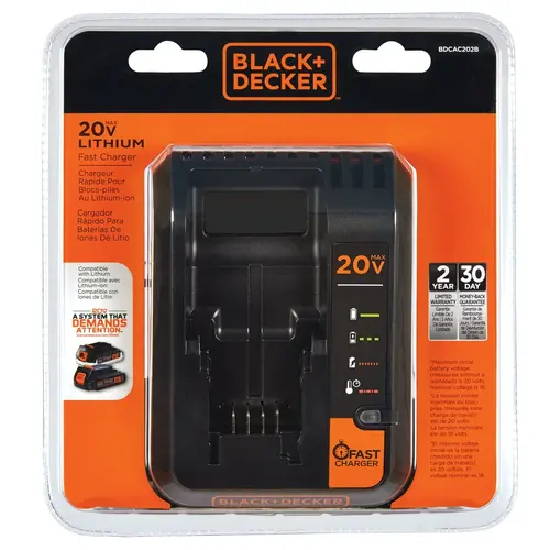 CARREGADOR BATERIA POWERCONNECT 20V 2AH BIVOLT BDCAC202B BLACK DECKER
