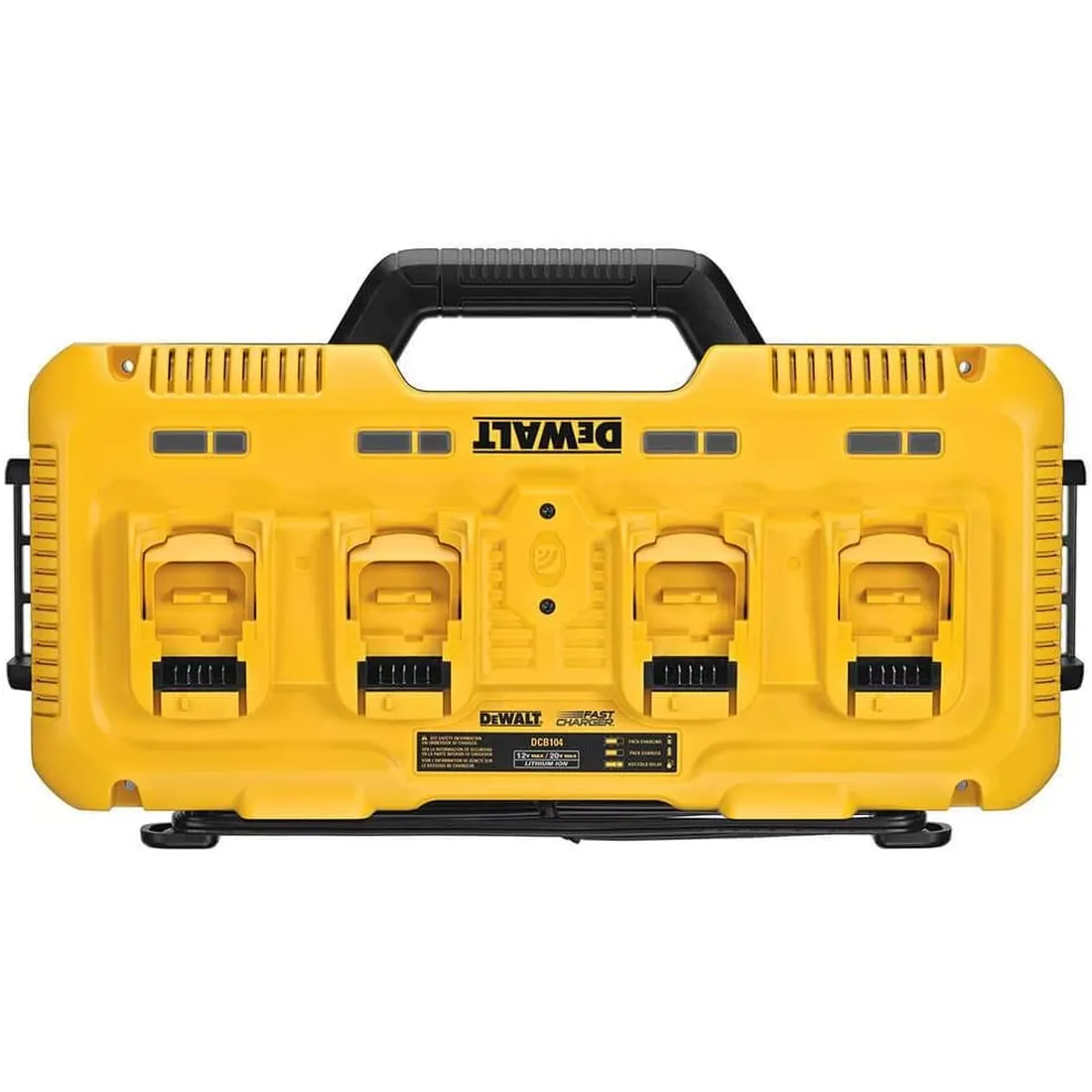 MULTI CARREGADOR DE BATERIAS RÁPIDO 12V-20V MAX* 4 ENTRADAS (8AH CADA) 220V - DEWALT DCB104