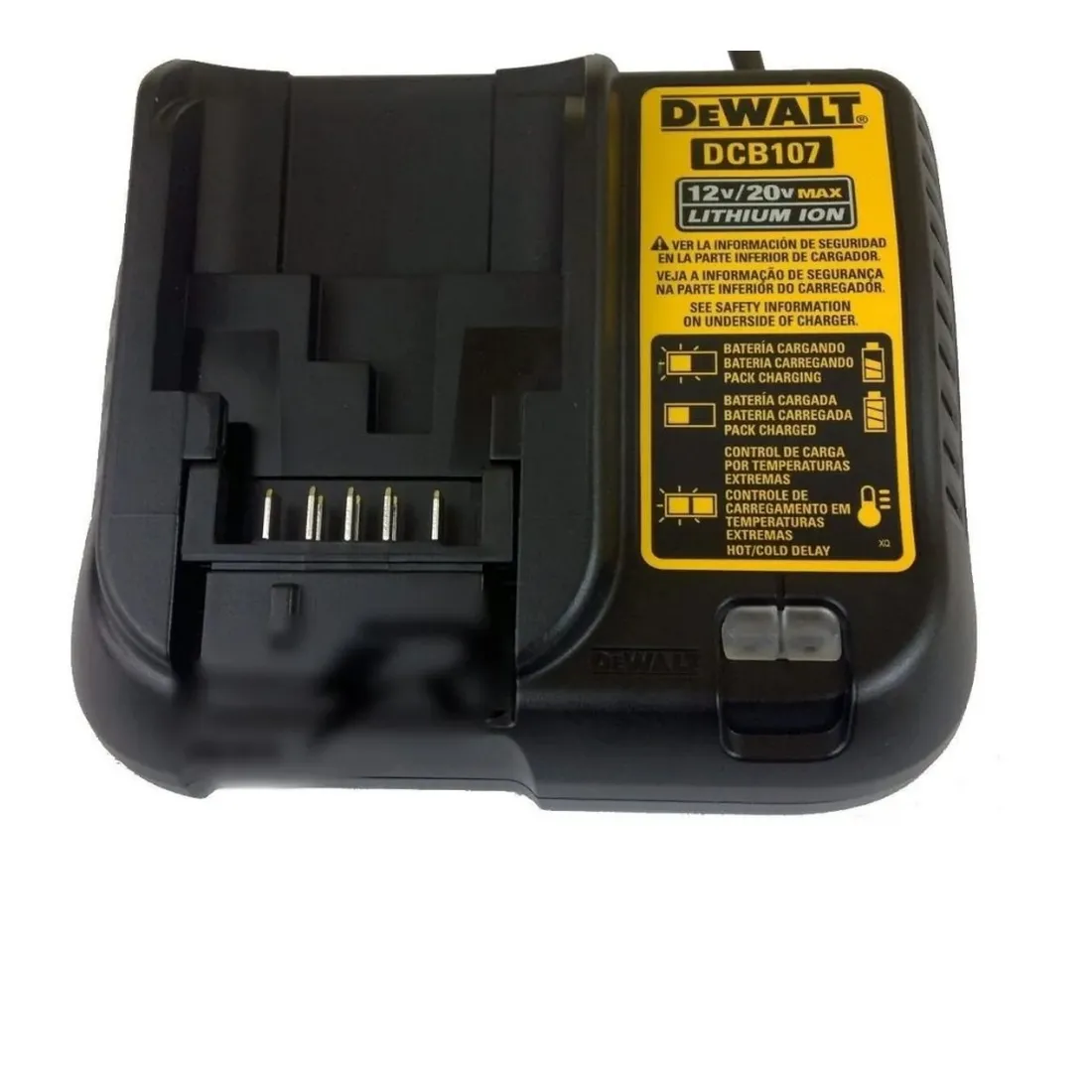 CARREGADOR DE BATERIAS 12/20 V  ION LITIO  BIVOLT 110/220- DEWALT DCB107