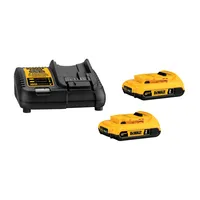 Kit de 2 Baterias 20V MAX 2Ah e Carregador bivolt 1,25Ah DEWALT DCB203C2-BR - imagem 1