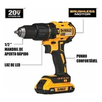Parafusadeira/Furadeira de Impacto Brushless 1/2 Pol. com 2 Baterias 20V Li-Ion Carregador Bivolt e Maleta - DEWALT DCD7781D2-BR - imagem 3