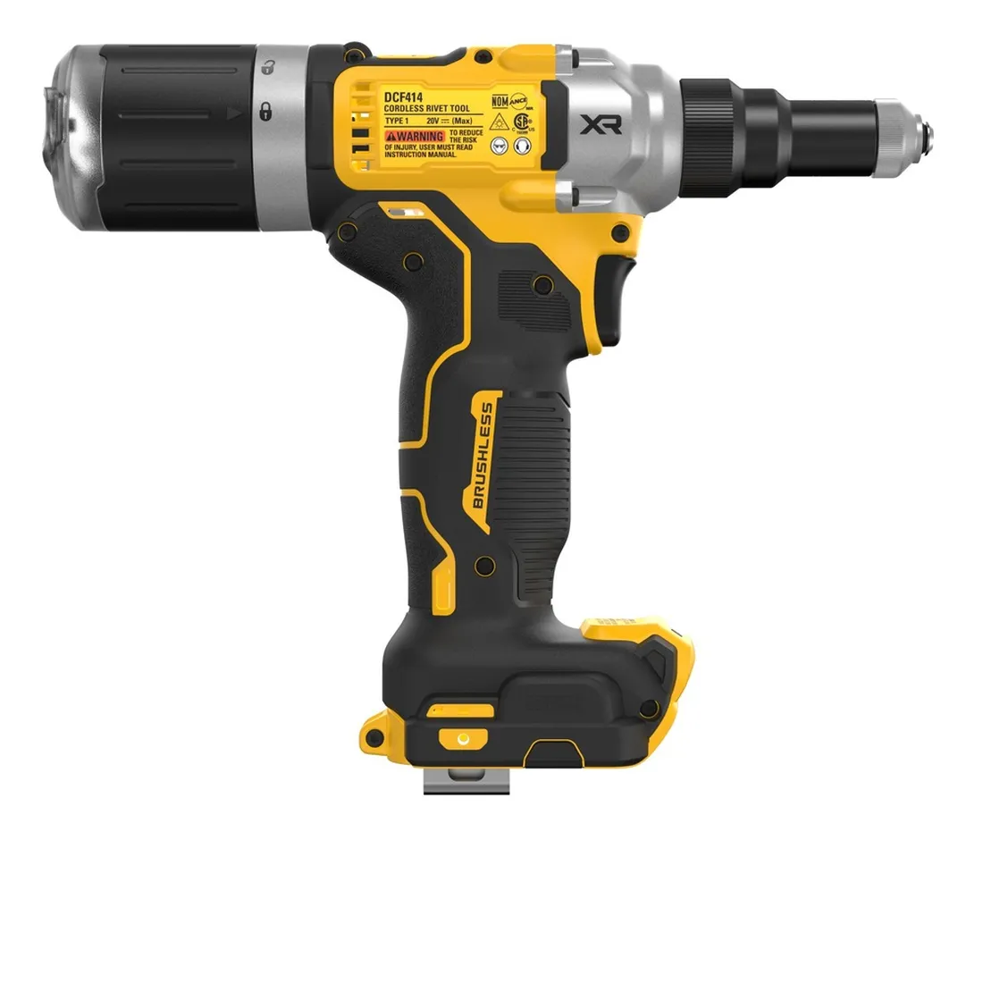 REBITADEIRA A BATERIA 20V MAX XR COM PONTEIRAS DE ATÉ 6.4MM E SEM ESCOVAS DEWALT DCF414B