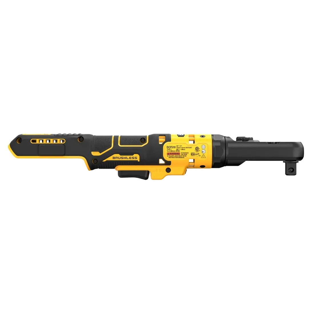 CHAVE CATRACA 3/8” E 1/2” 20V MAX BRUSHLESS SEM BATERIA E CARREGADOR DCF510B DEWALT