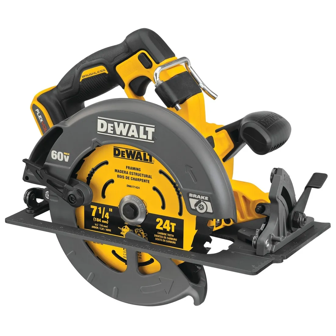 Serra Circular 7-1/4 (184mm) 60V MAX FLEXVOLT SEM BATERIA E SEM CARREGADOR DCS578B DEWALT