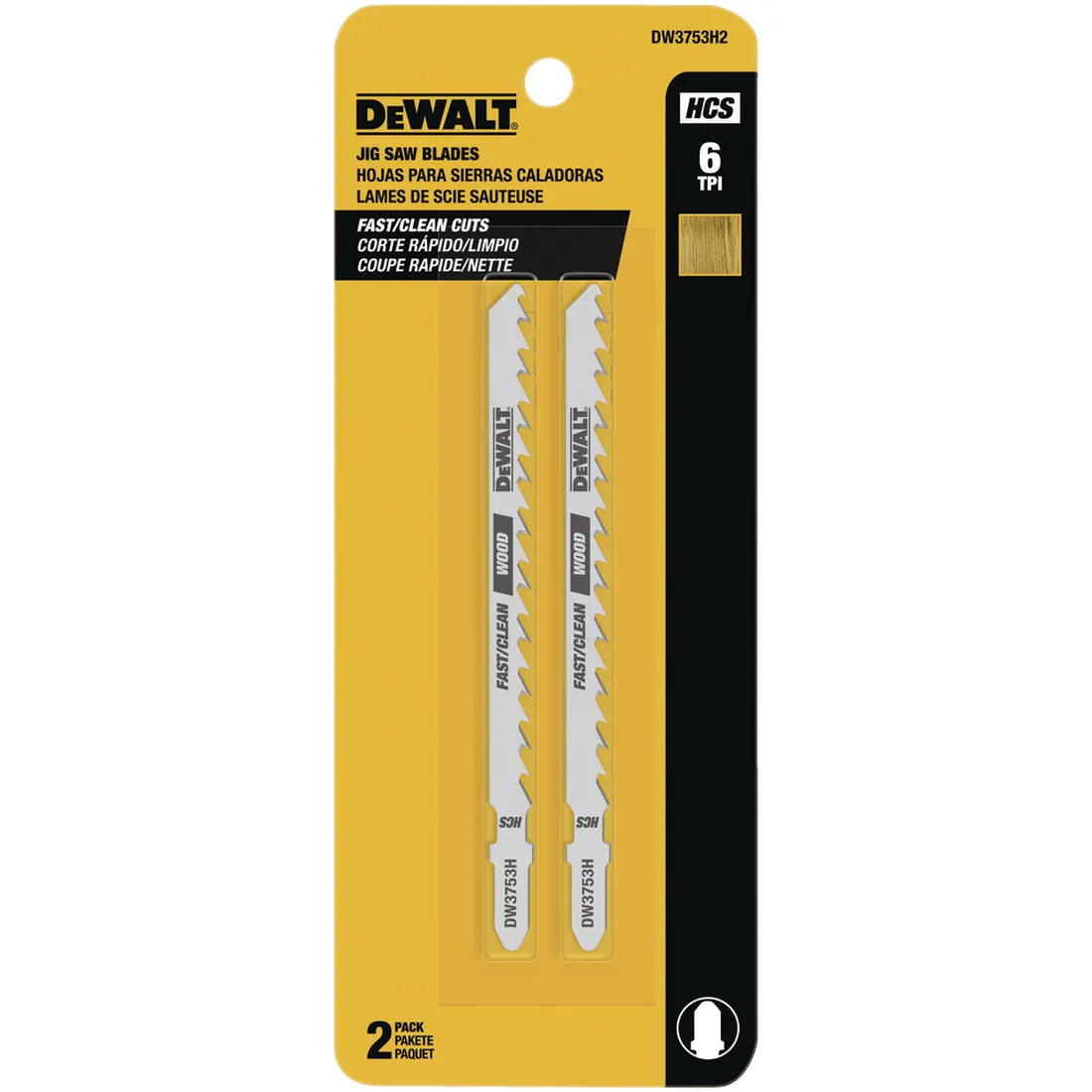 Serra Tico-Tico HCS 03" x 12d Encaixe "T" DW3765H2 - Cartela 02 Unidades - DEWALT